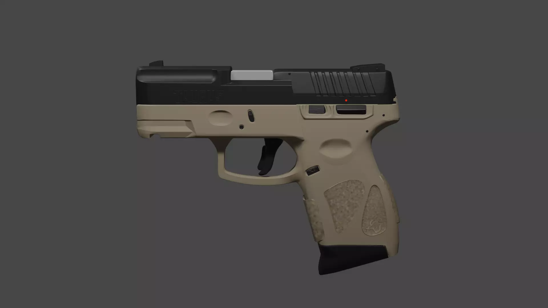 Tauros 9mm glock pistol gun 3D model_0