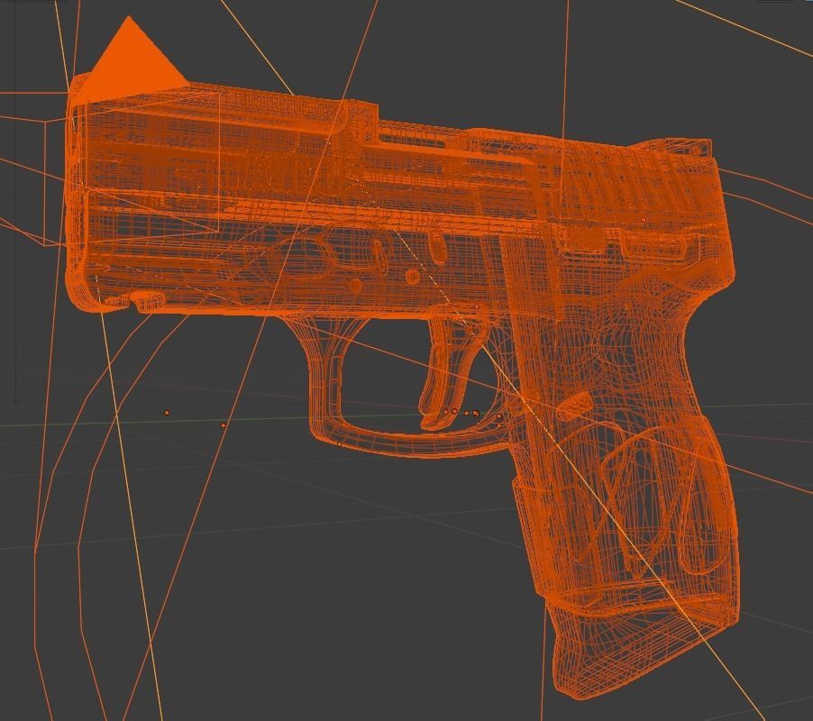 Tauros 9mm glock pistol gun 3D model_6