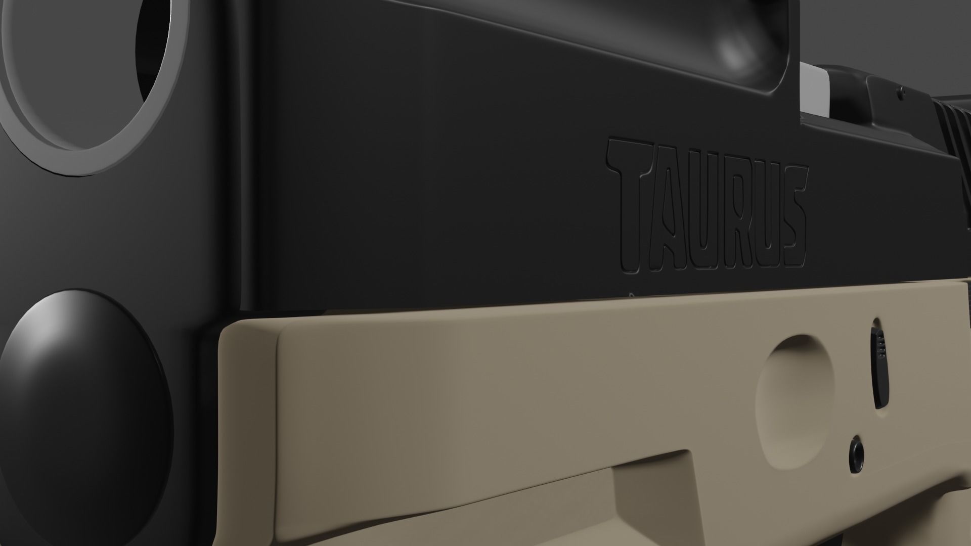 Tauros 9mm glock pistol gun 3D model_1