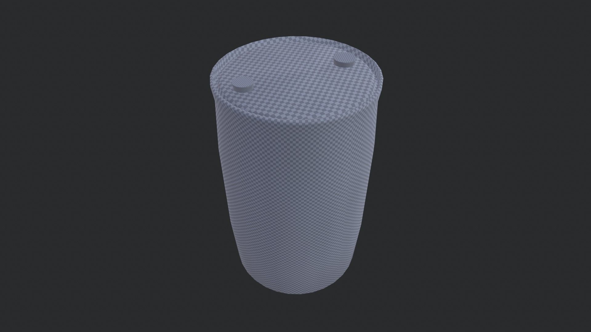 Plastic Drum Low-poly 3D model_6