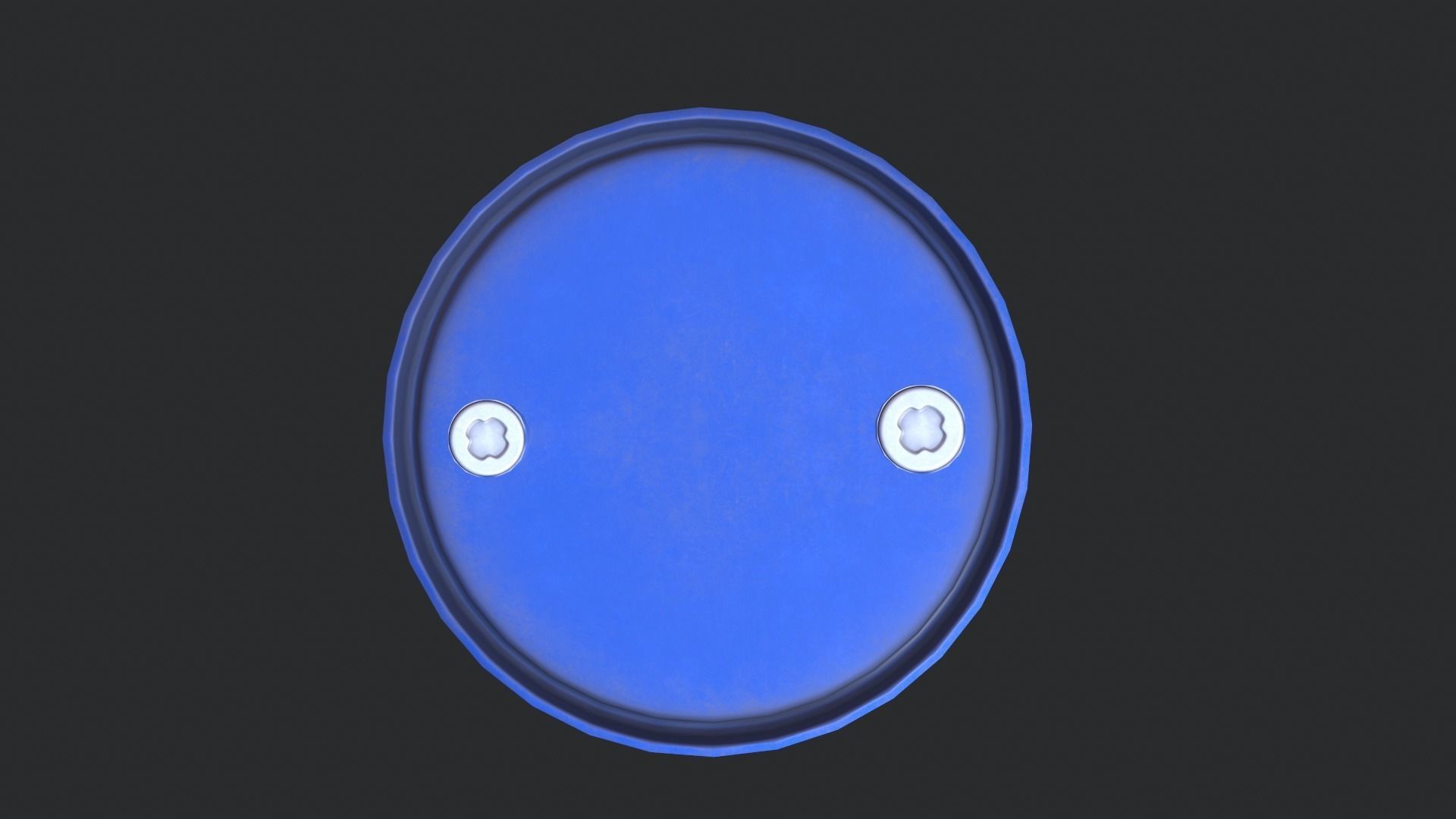 Plastic Drum Low-poly 3D model_3