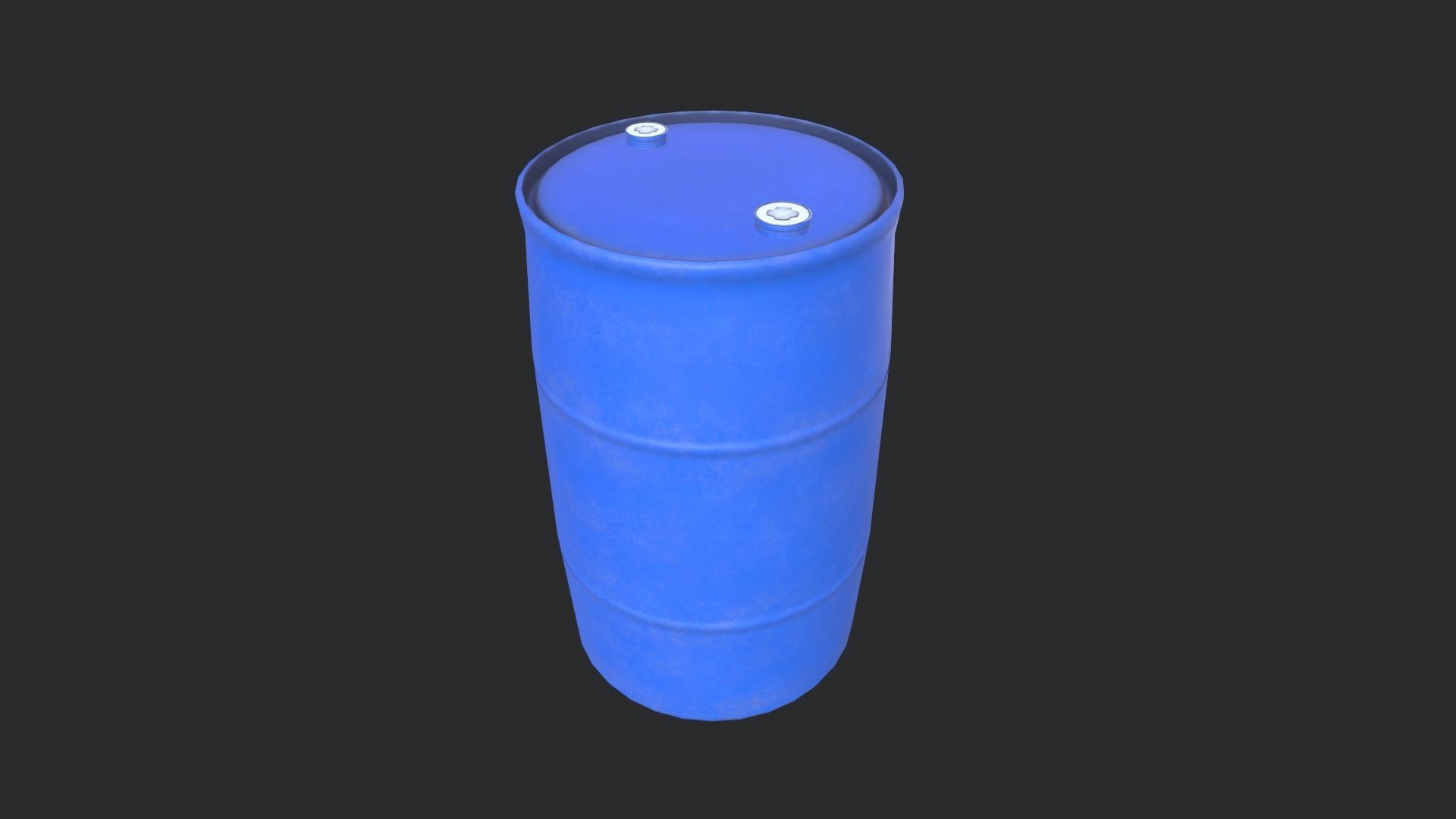 Plastic Drum Low-poly 3D model_1