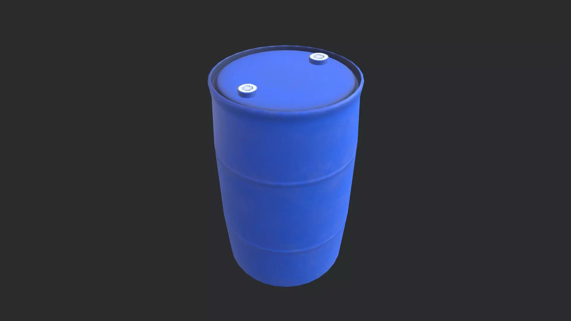 Plastic Drum Low-poly 3D model_0
