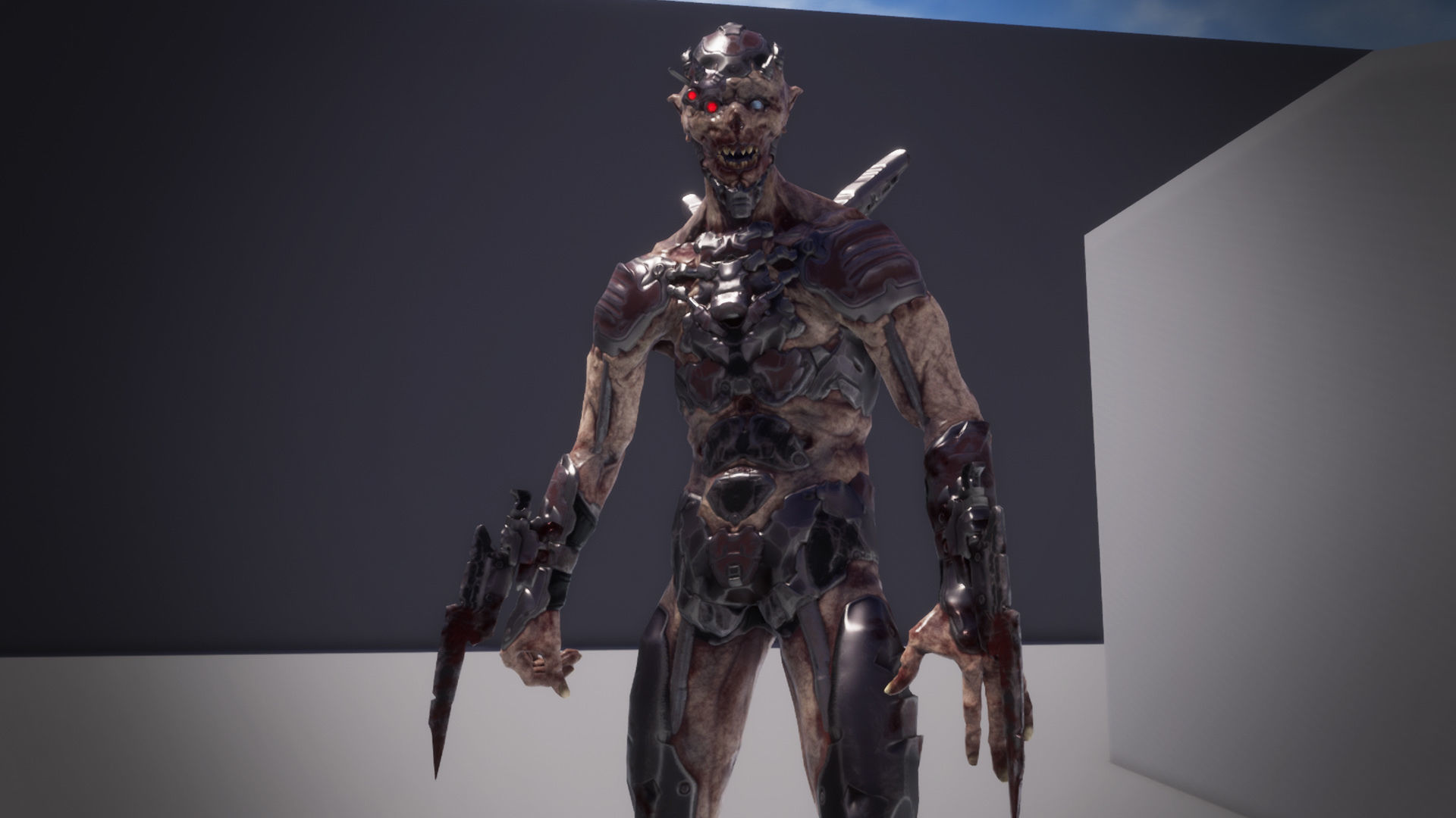 Ghoul soldier Low-poly 3D model_11