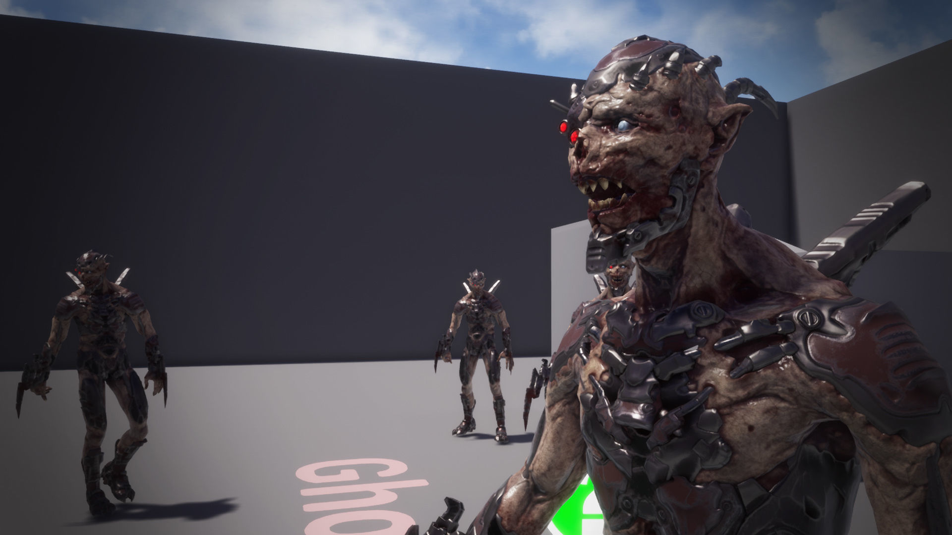 Ghoul soldier Low-poly 3D model_12