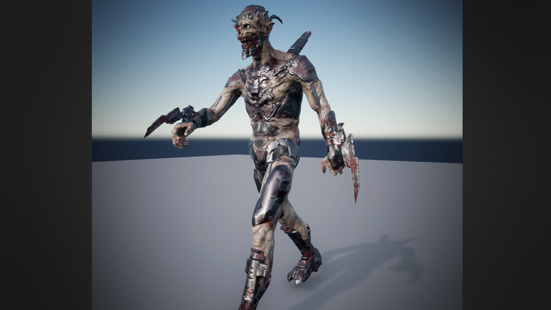 Ghoul soldier Low-poly 3D model_15