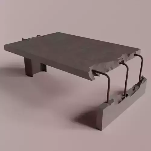 Concrete coffee table