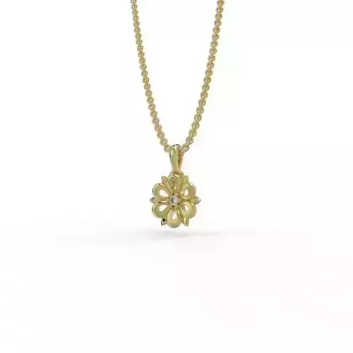 Pendant Flowers Delicate Diamond 