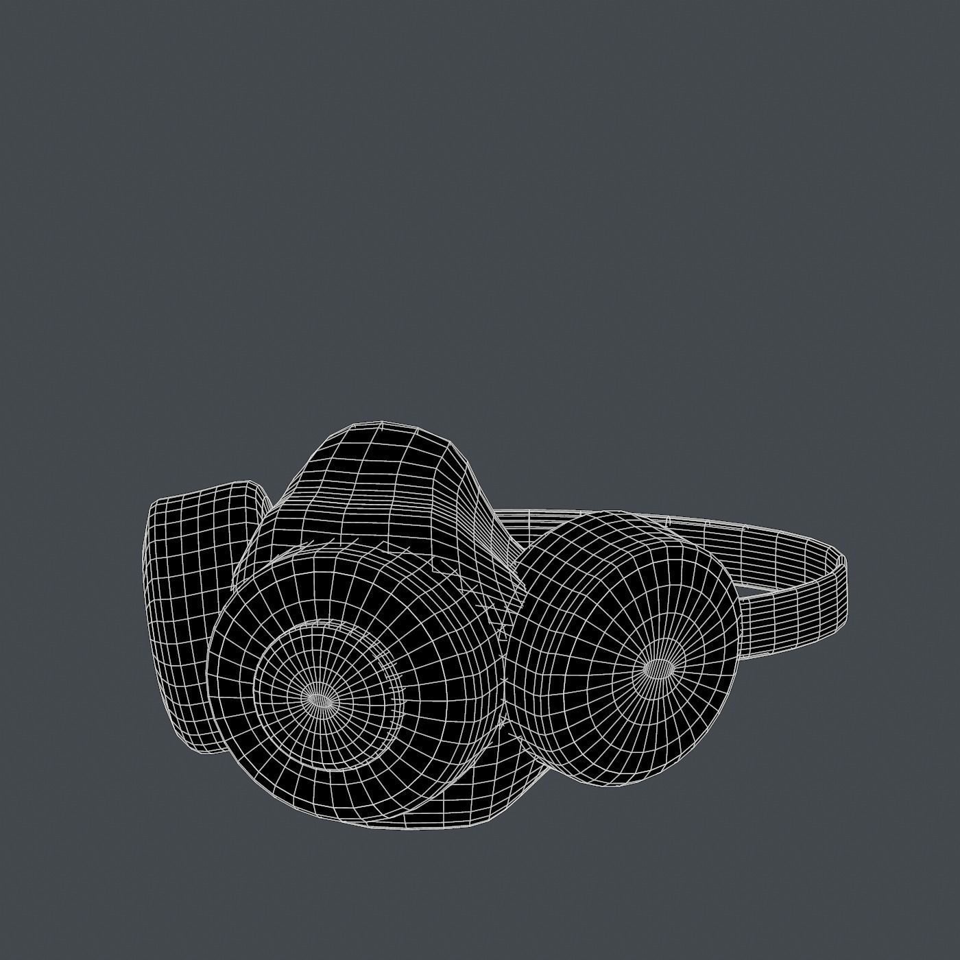 Gas mask helmet 3d model scifi Low-poly Low-poly 3D model Low-poly 3D model_7