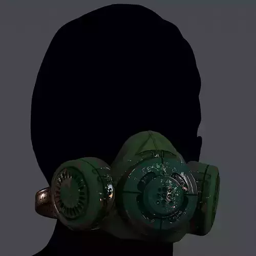 Gas mask helmet 3d model scifi Low-poly Low-poly 3D model