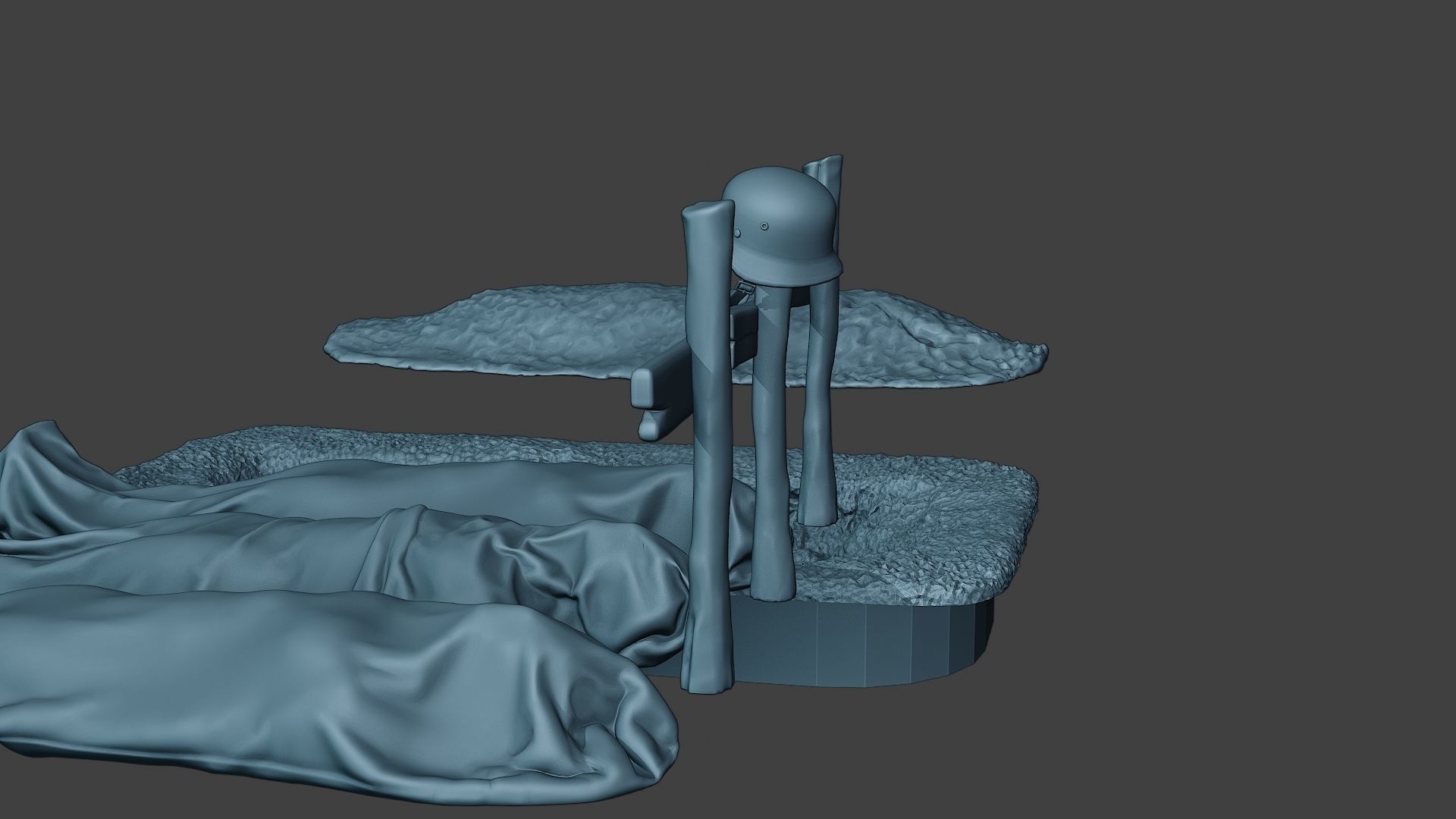 German soldier ww2 Tombs and Corpses G6 3D print model_26