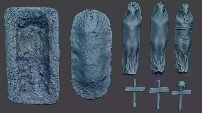 German soldier ww2 Tombs and Corpses G6 3D print model