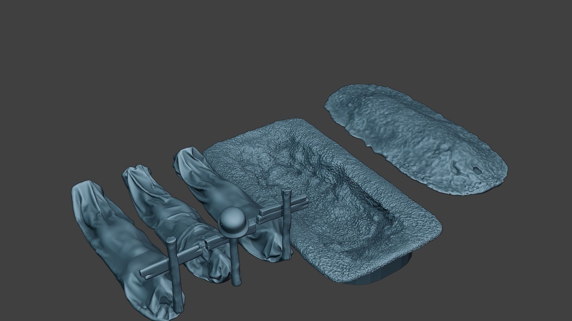 German soldier ww2 Tombs and Corpses G6 3D print model_5