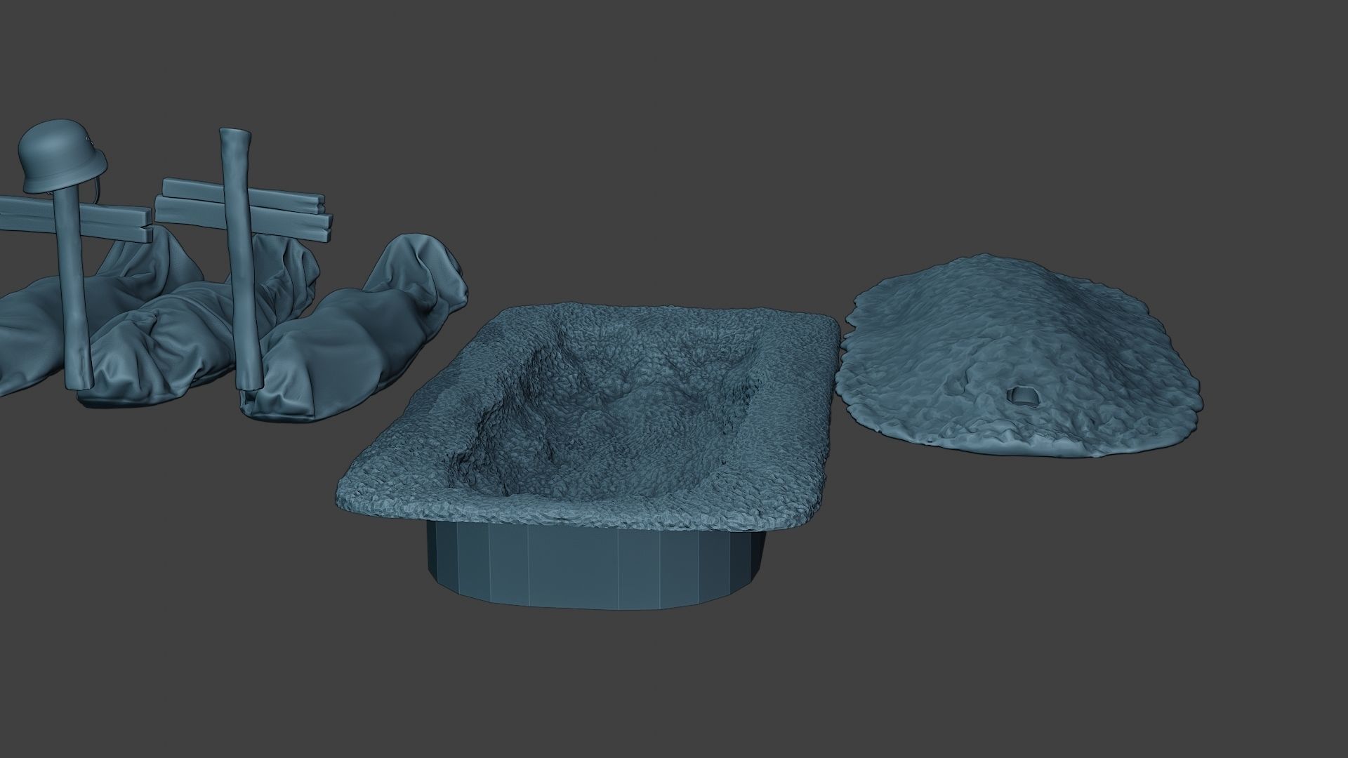 German soldier ww2 Tombs and Corpses G6 3D print model_25