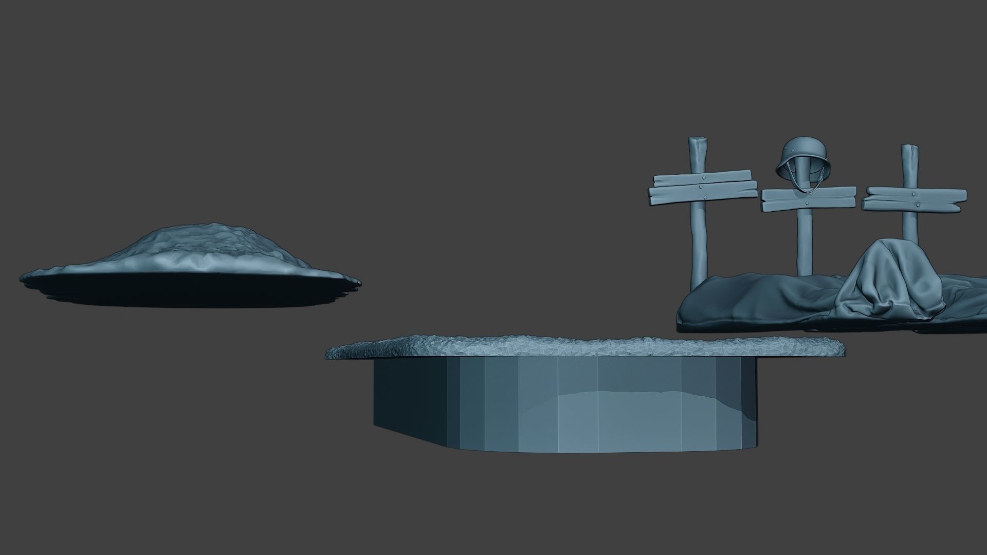 German soldier ww2 Tombs and Corpses G6 3D print model_28