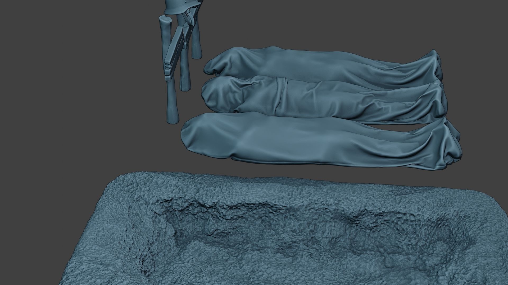 German soldier ww2 Tombs and Corpses G6 3D print model_19