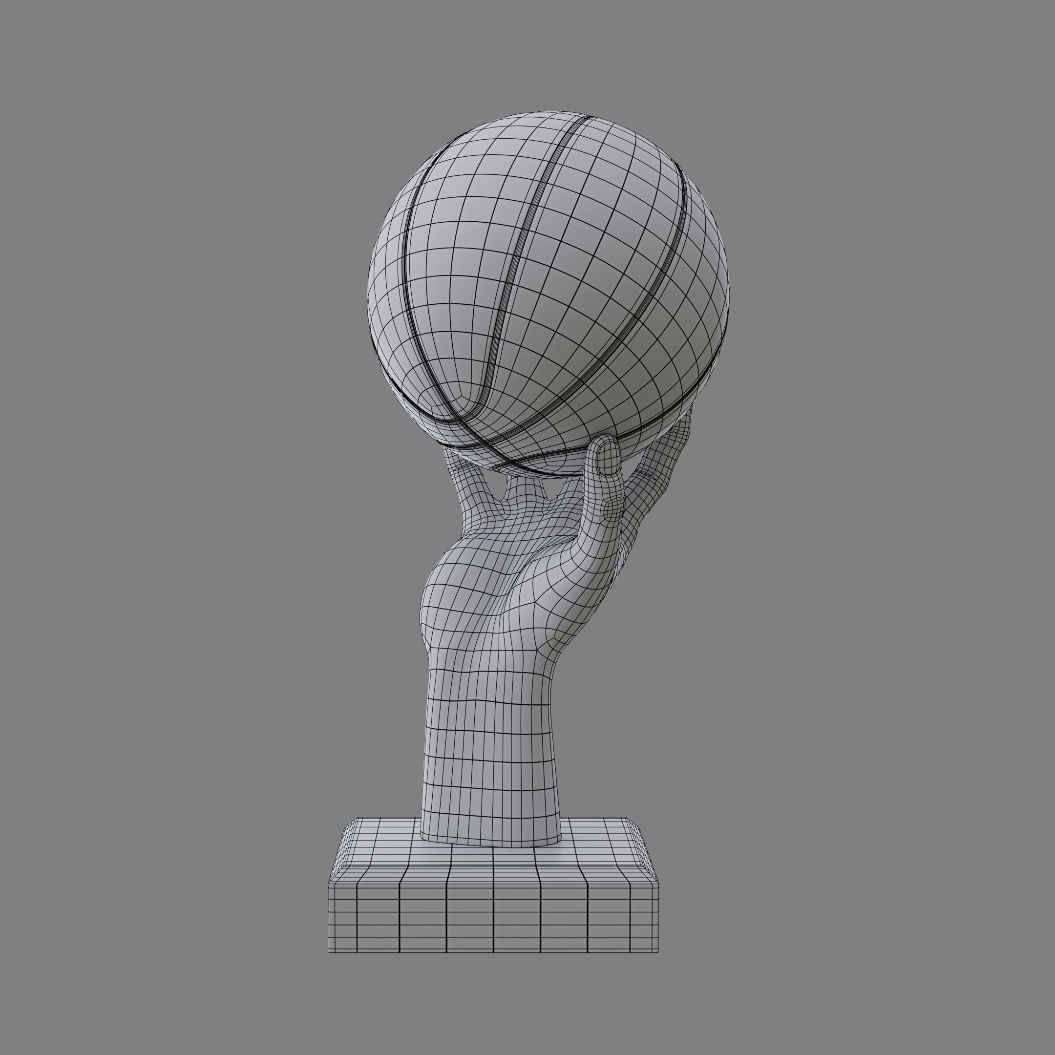 BasketBall Trophy 3D model_10