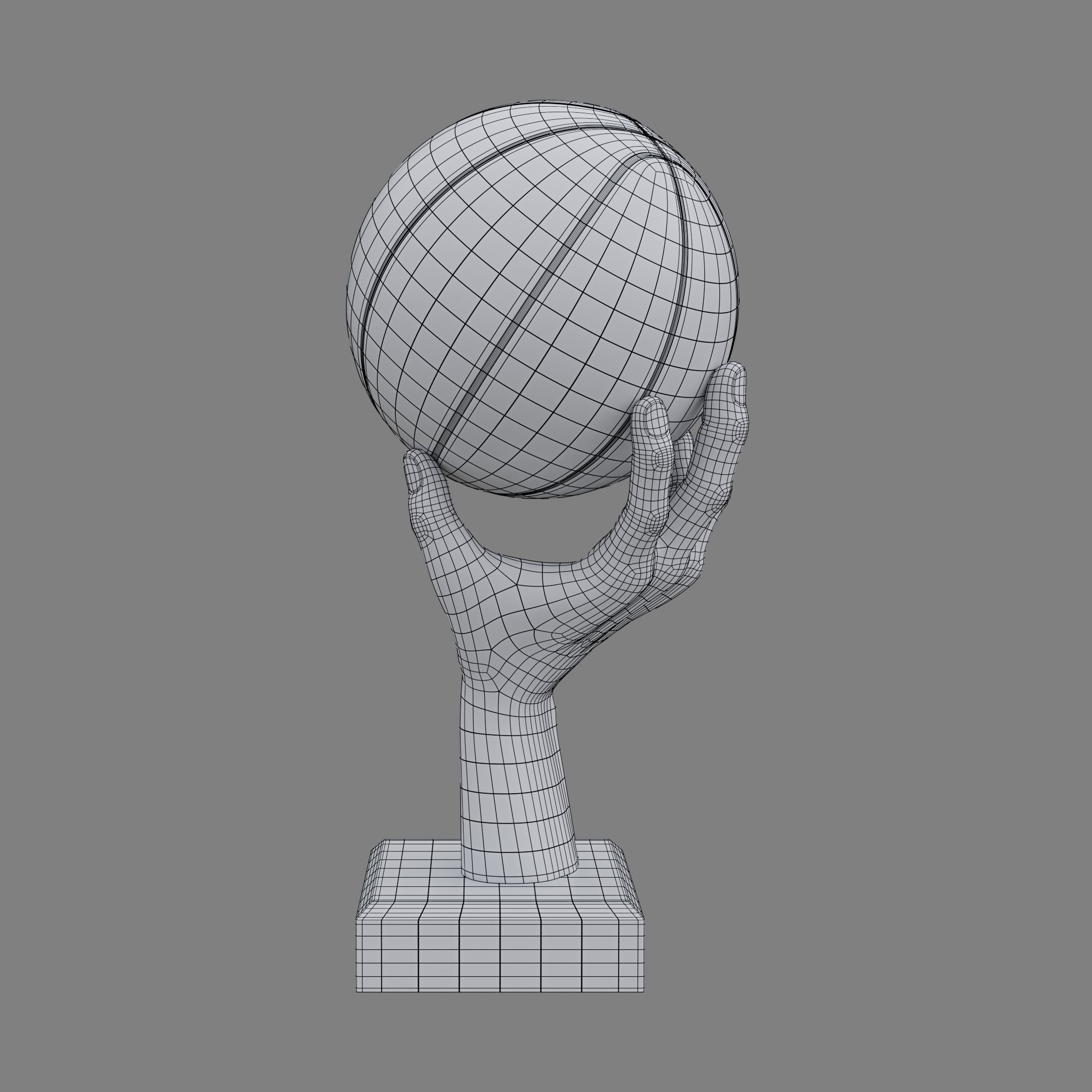 BasketBall Trophy 3D model_13