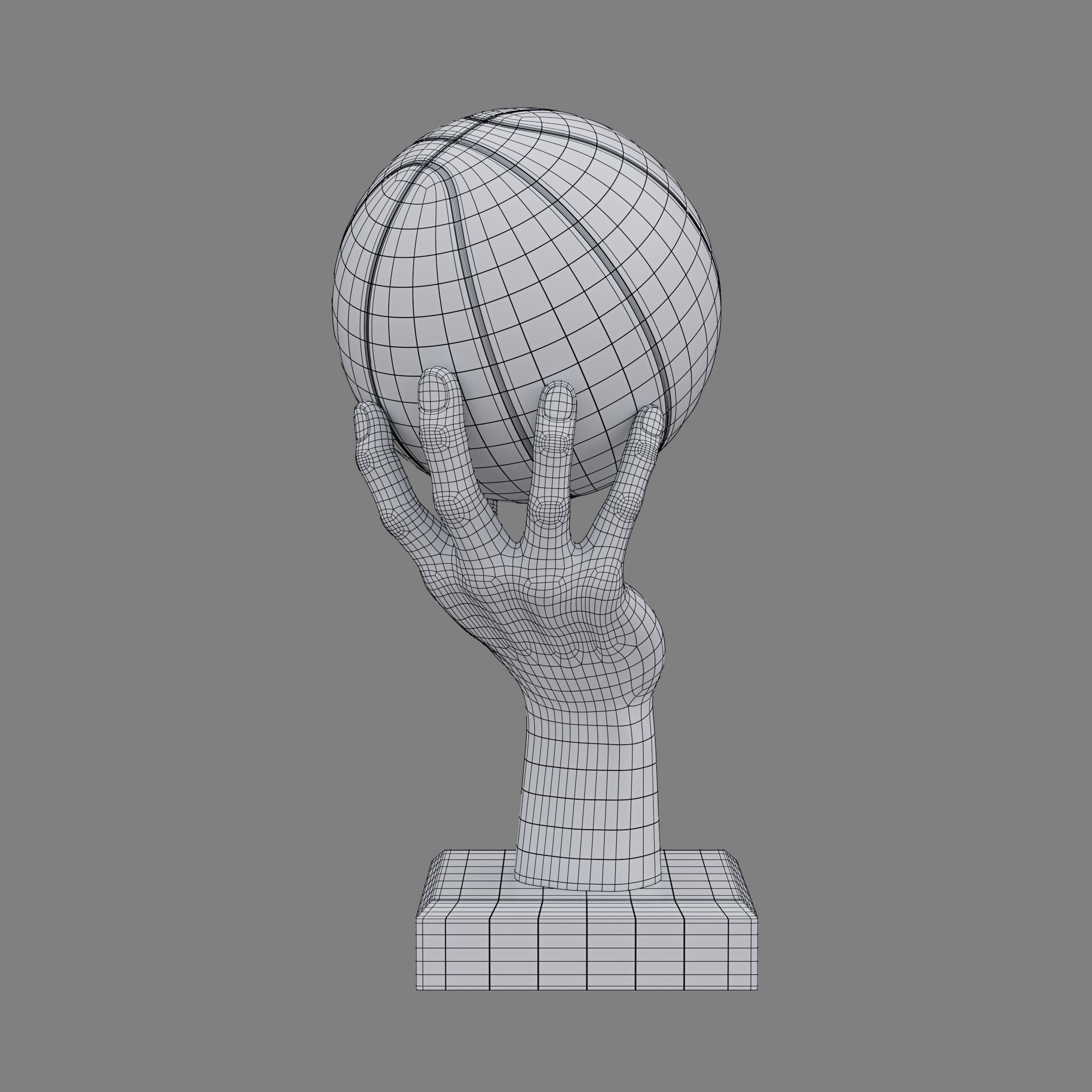 BasketBall Trophy 3D model_11