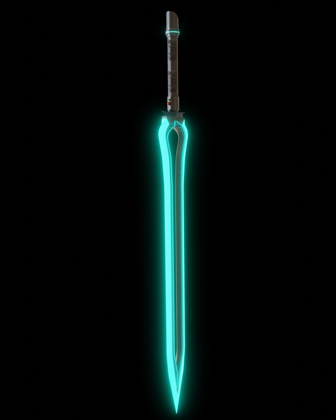 Sci-fi sword for a super villain 2K textures Low-poly 3D model_1