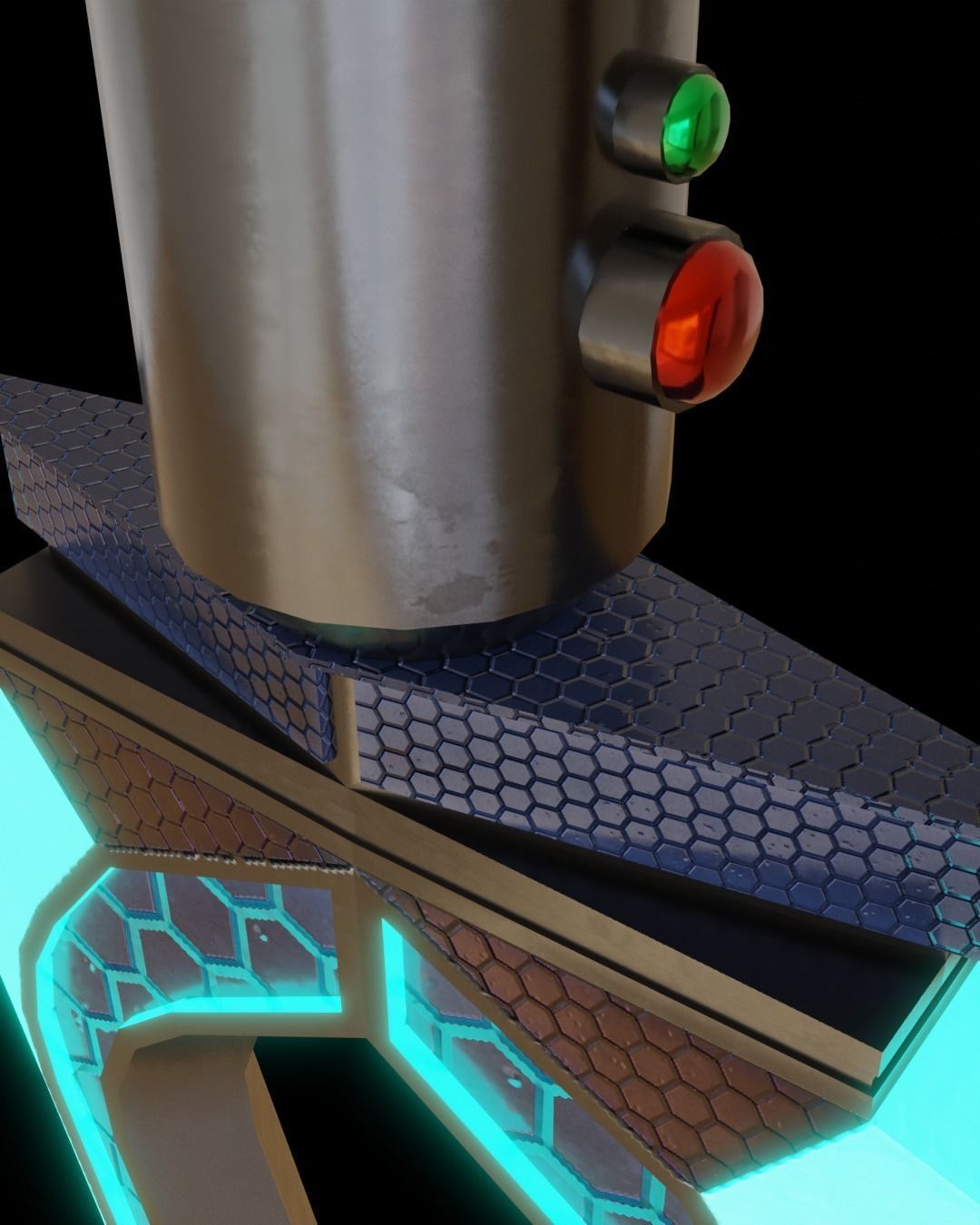 Sci-fi sword for a super villain 2K textures Low-poly 3D model_7