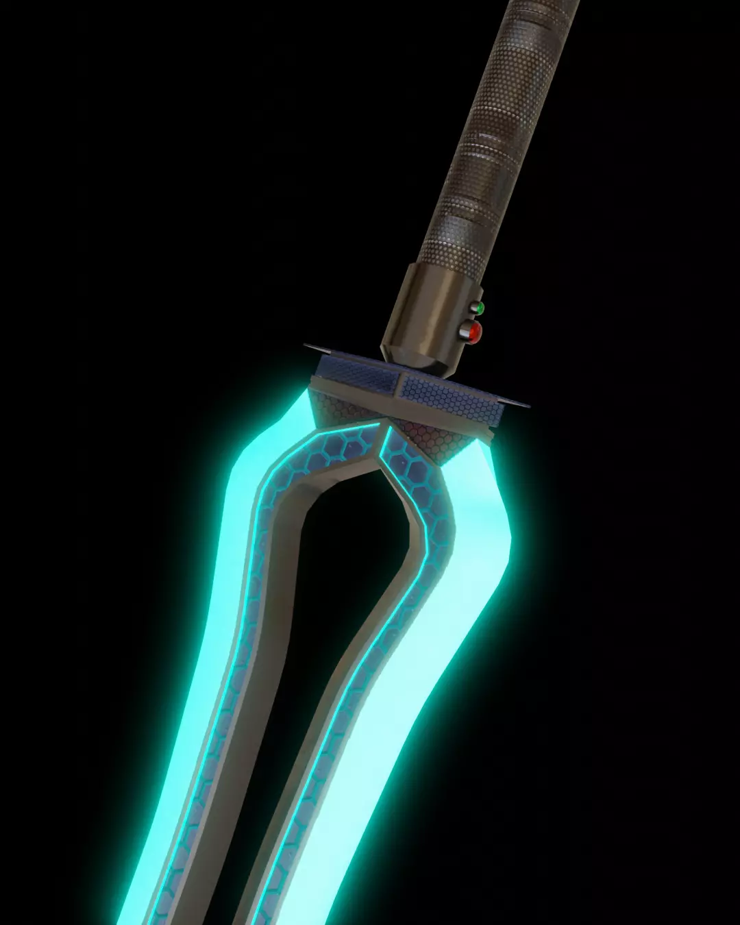 Sci-fi sword for a super villain 2K textures Low-poly 3D model_0