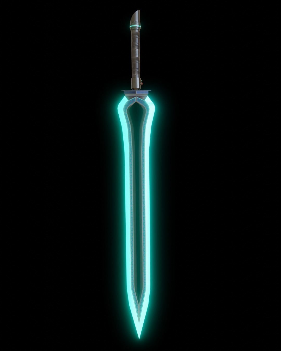 Sci-fi sword for a super villain 2K textures Low-poly 3D model_11