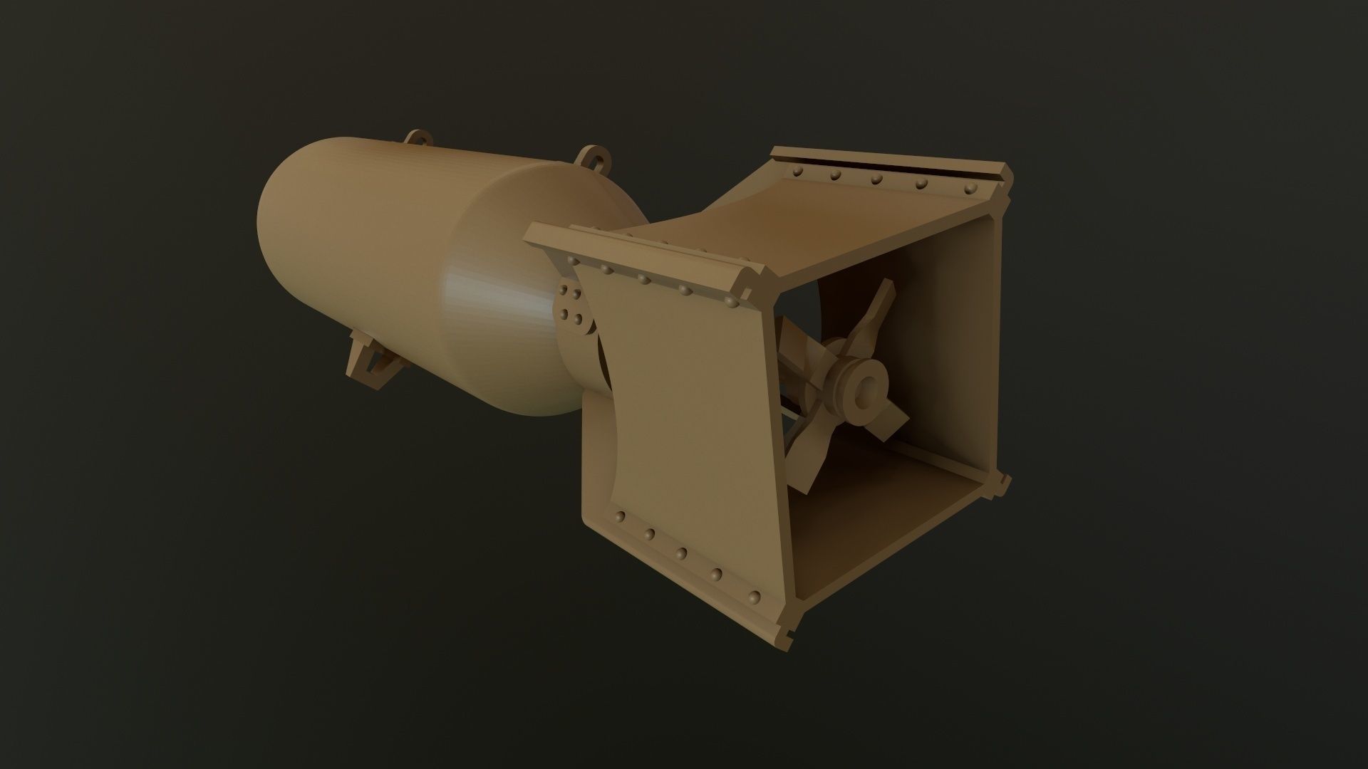 US GP BOMB AN-M30A1 100LB 1-24 3D print model_3