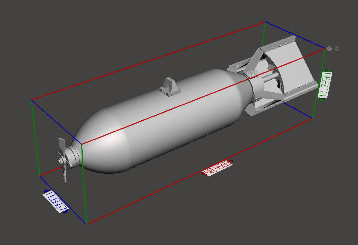 US GP BOMB AN-M30A1 100LB 1-24 3D print model_6