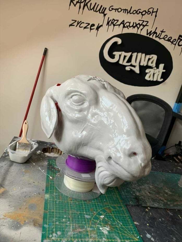 Baphomet Head 2 3D print model_7