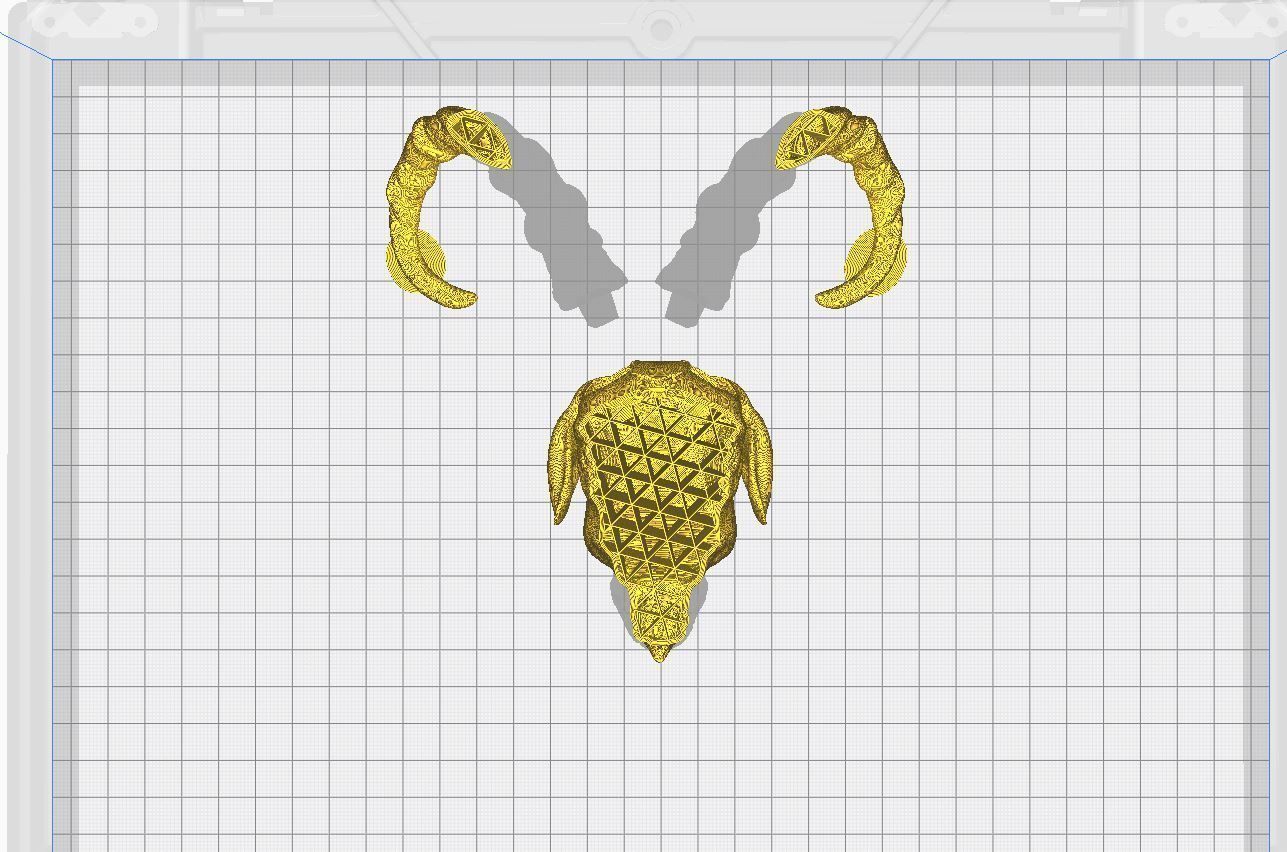 Baphomet Head 2 3D print model_12