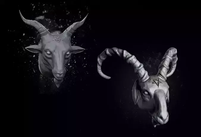 Baphomet Head Pack 3D print model