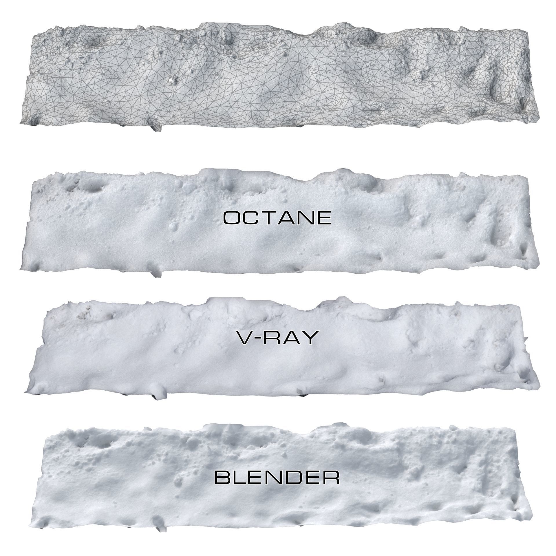 Snow scan 5B Low-poly 3D model_1