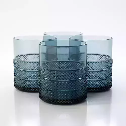 Diamond Point  Old Fashioned Glass