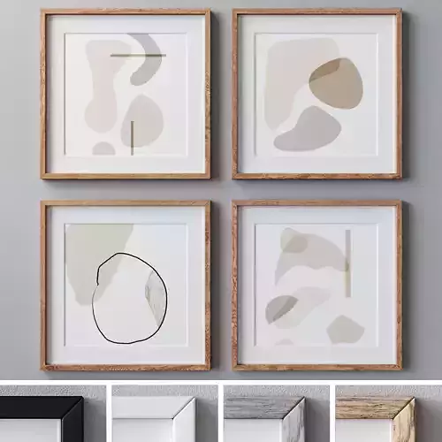 Photo Frames Set  201 3D model