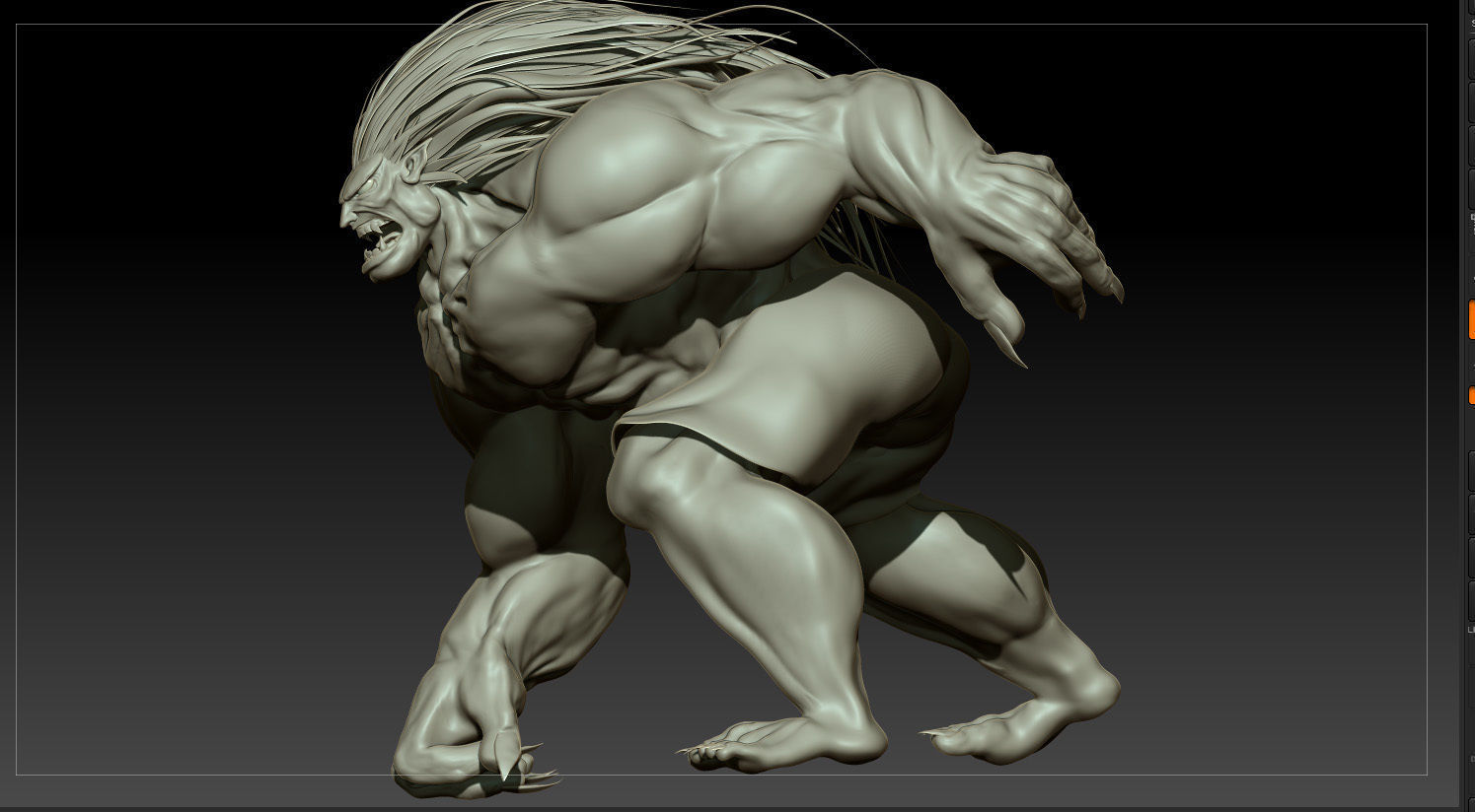 Blanka Street Fighters 3D model_2