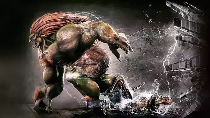 Blanka Street Fighters 3D model