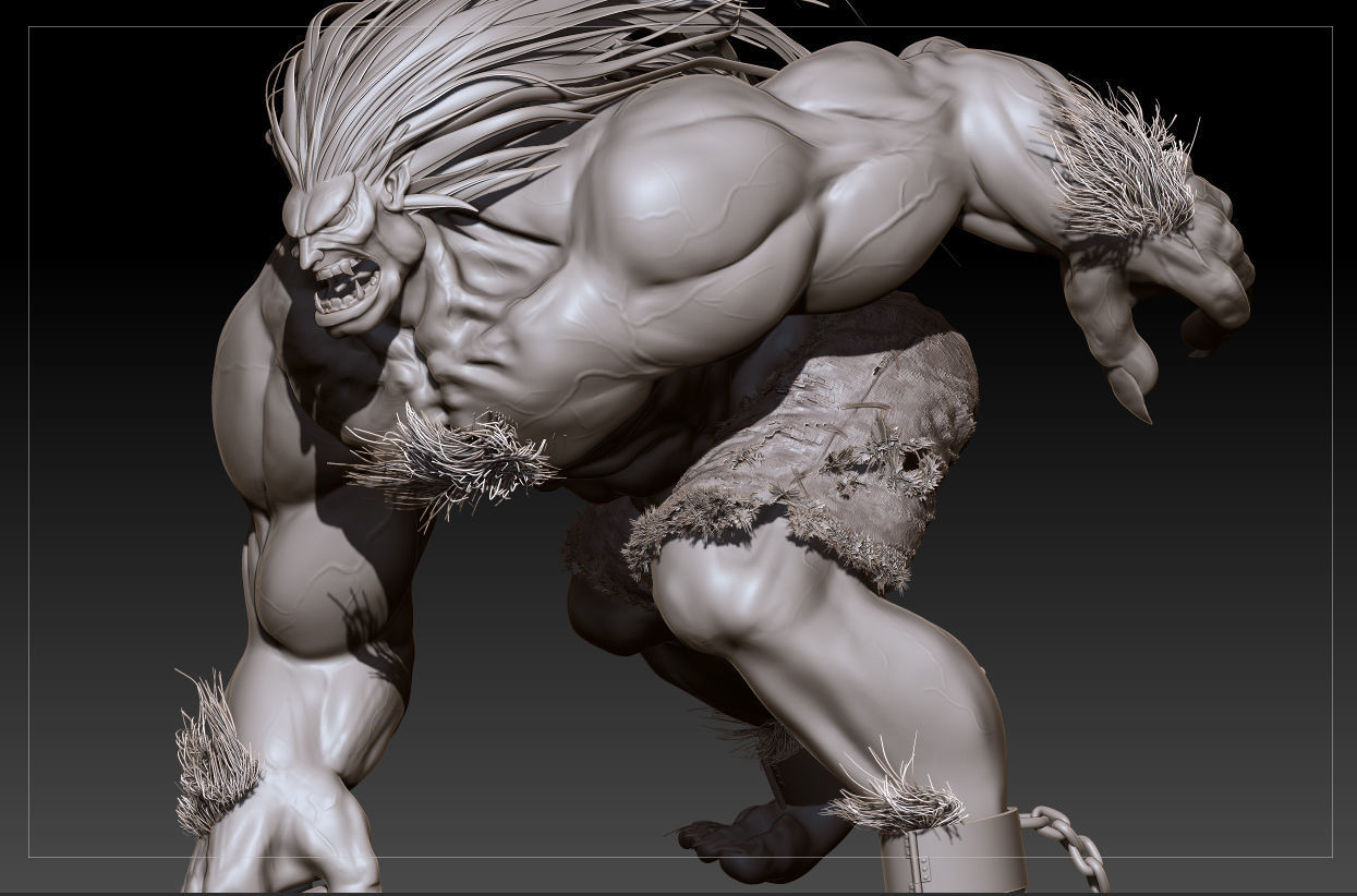 Blanka Street Fighters 3D model_3