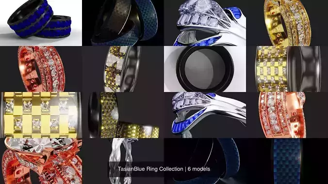 TasianBlue Ring Collection 