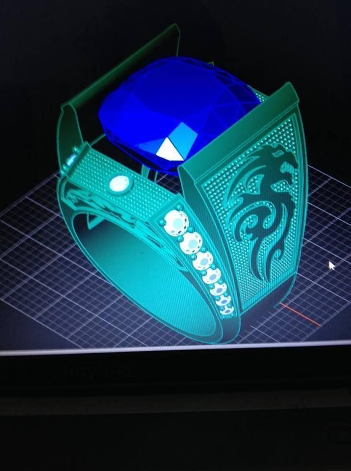 Dragon ring 3D print model_1