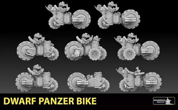 Panzer Bike Dwarf Version 3D print model