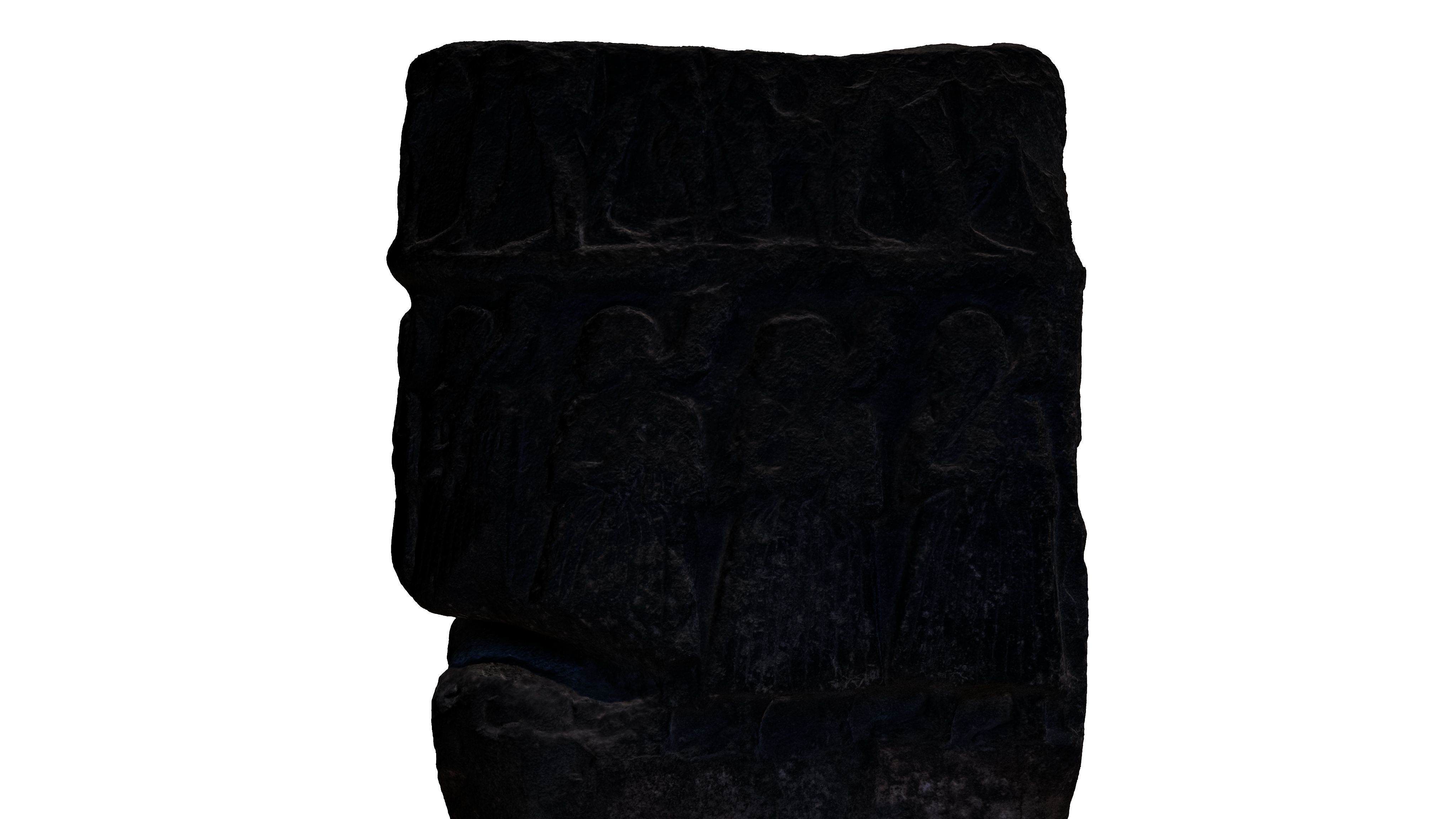 ASSYRIAN - VICTORY STELE OF SARGON KING OF AKKAD Low-poly 3D model_12