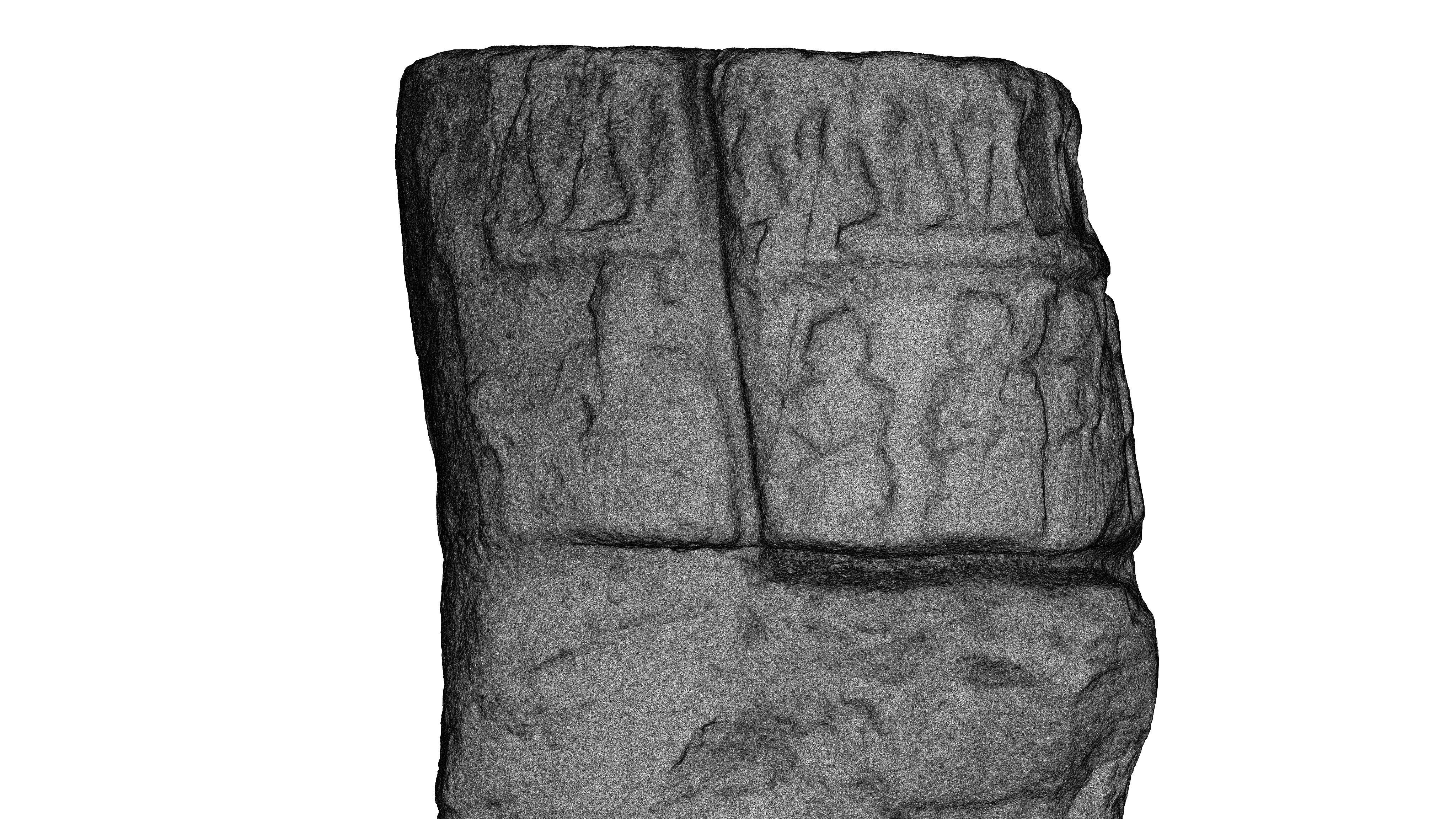 ASSYRIAN - VICTORY STELE OF SARGON KING OF AKKAD Low-poly 3D model_15