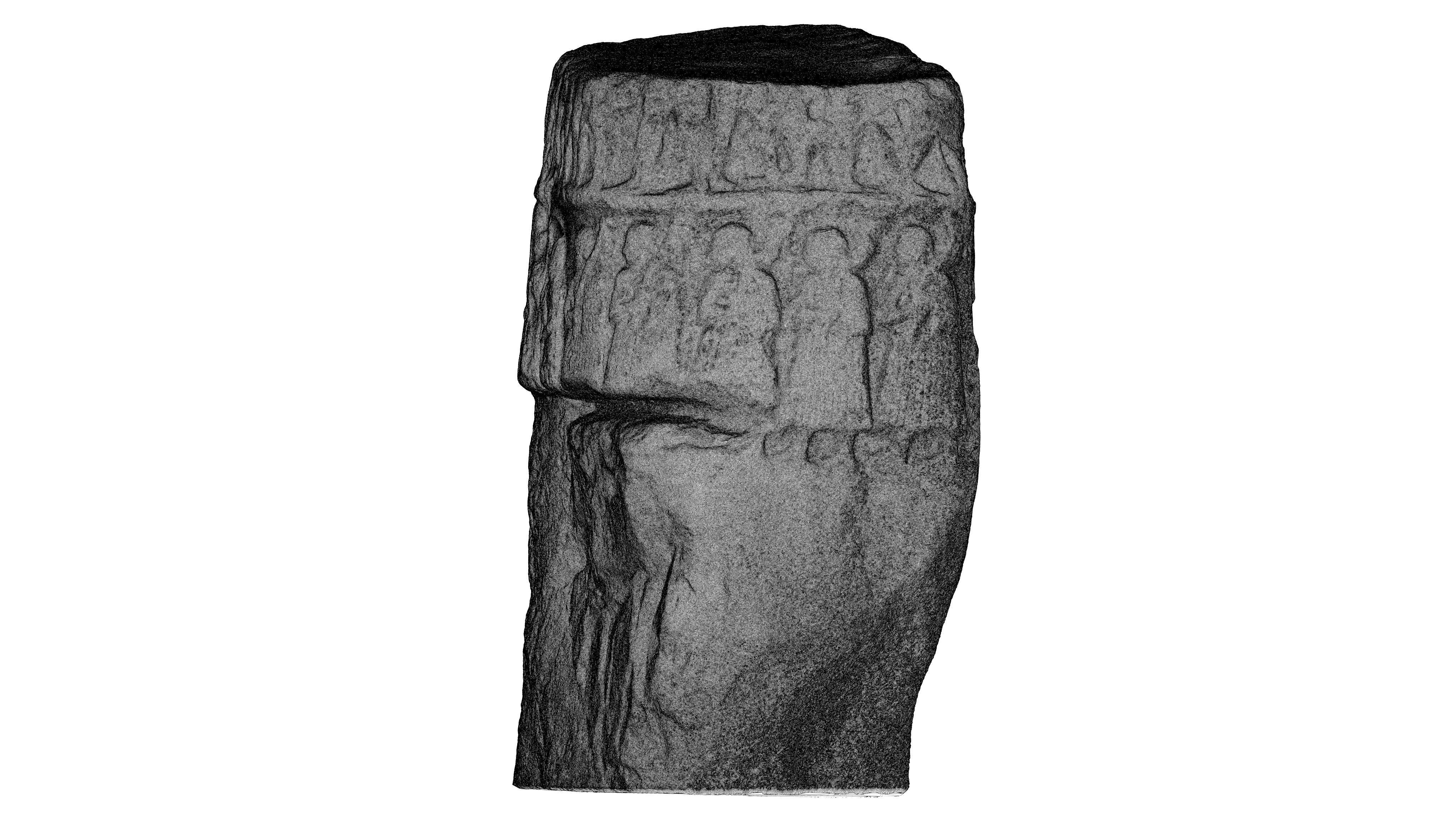 ASSYRIAN - VICTORY STELE OF SARGON KING OF AKKAD Low-poly 3D model_29