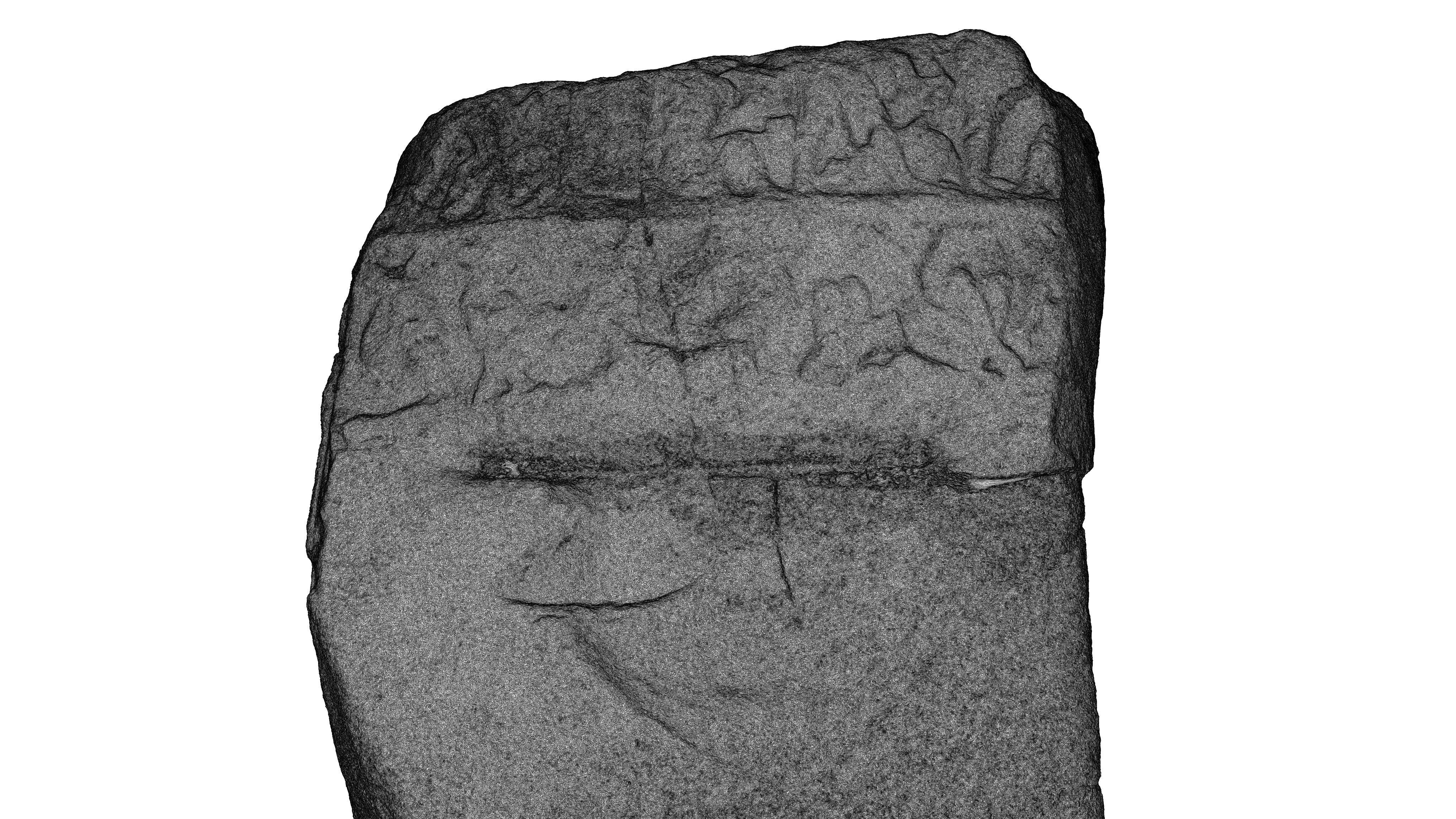 ASSYRIAN - VICTORY STELE OF SARGON KING OF AKKAD Low-poly 3D model_21