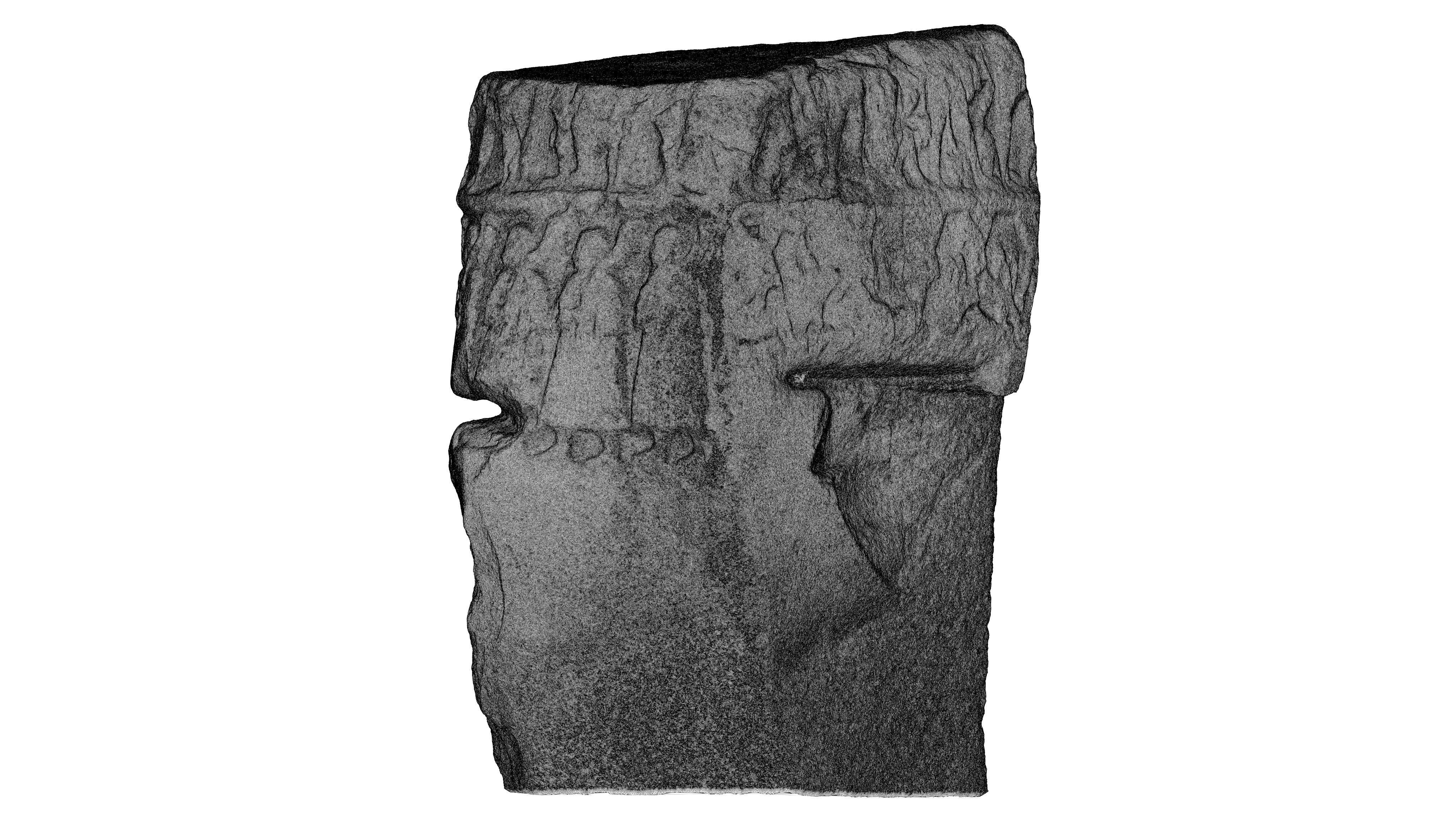 ASSYRIAN - VICTORY STELE OF SARGON KING OF AKKAD Low-poly 3D model_27