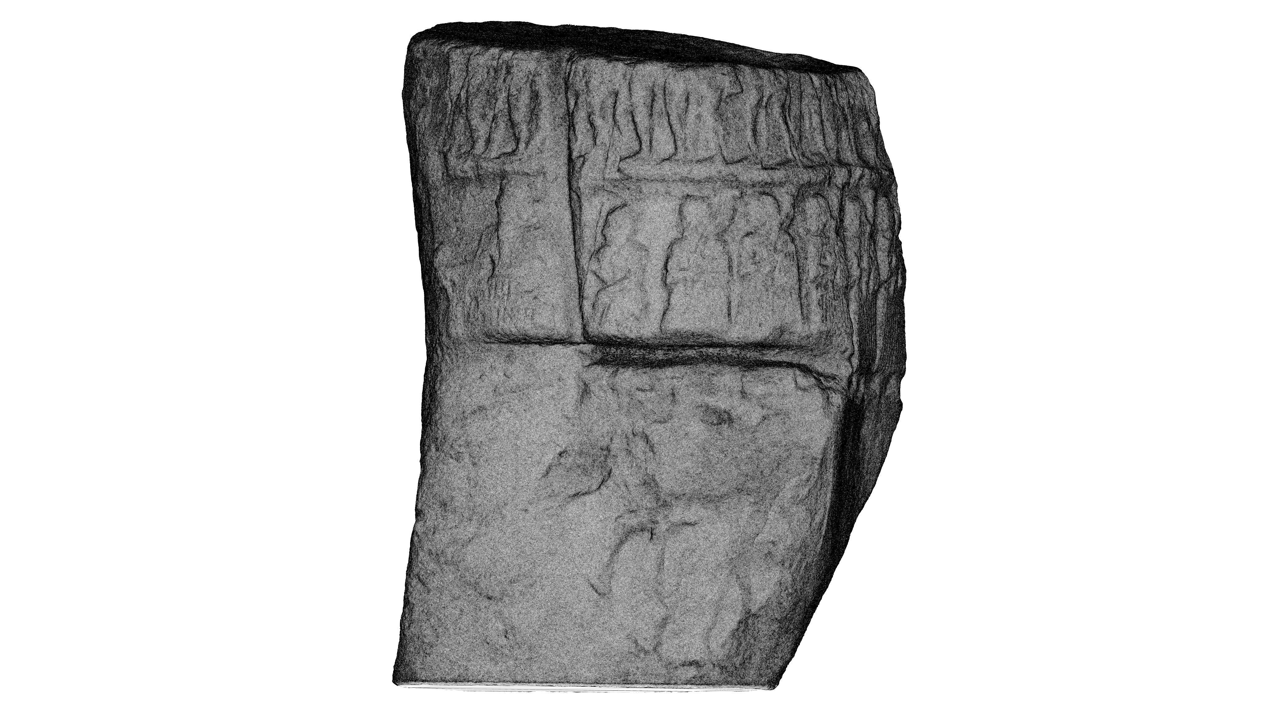 ASSYRIAN - VICTORY STELE OF SARGON KING OF AKKAD Low-poly 3D model_31