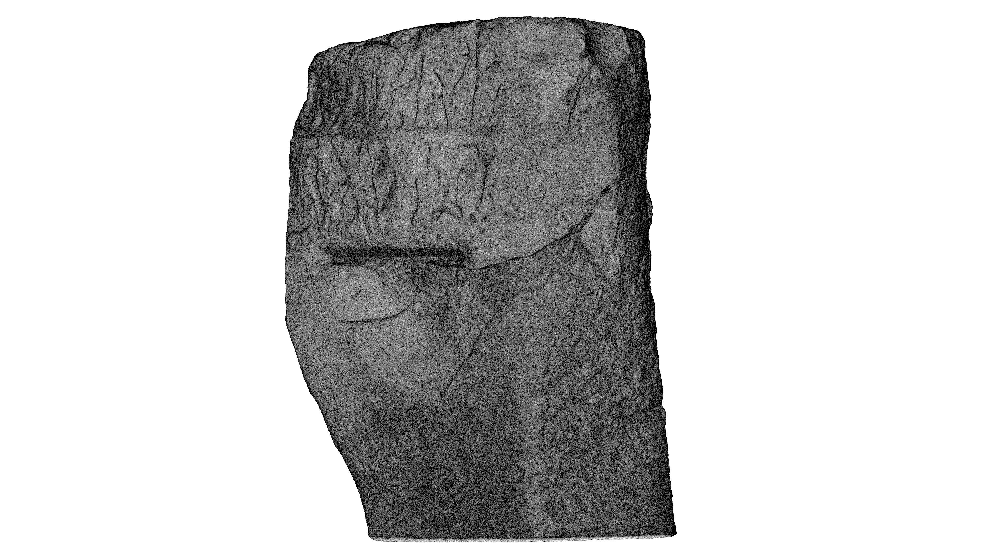 ASSYRIAN - VICTORY STELE OF SARGON KING OF AKKAD Low-poly 3D model_37