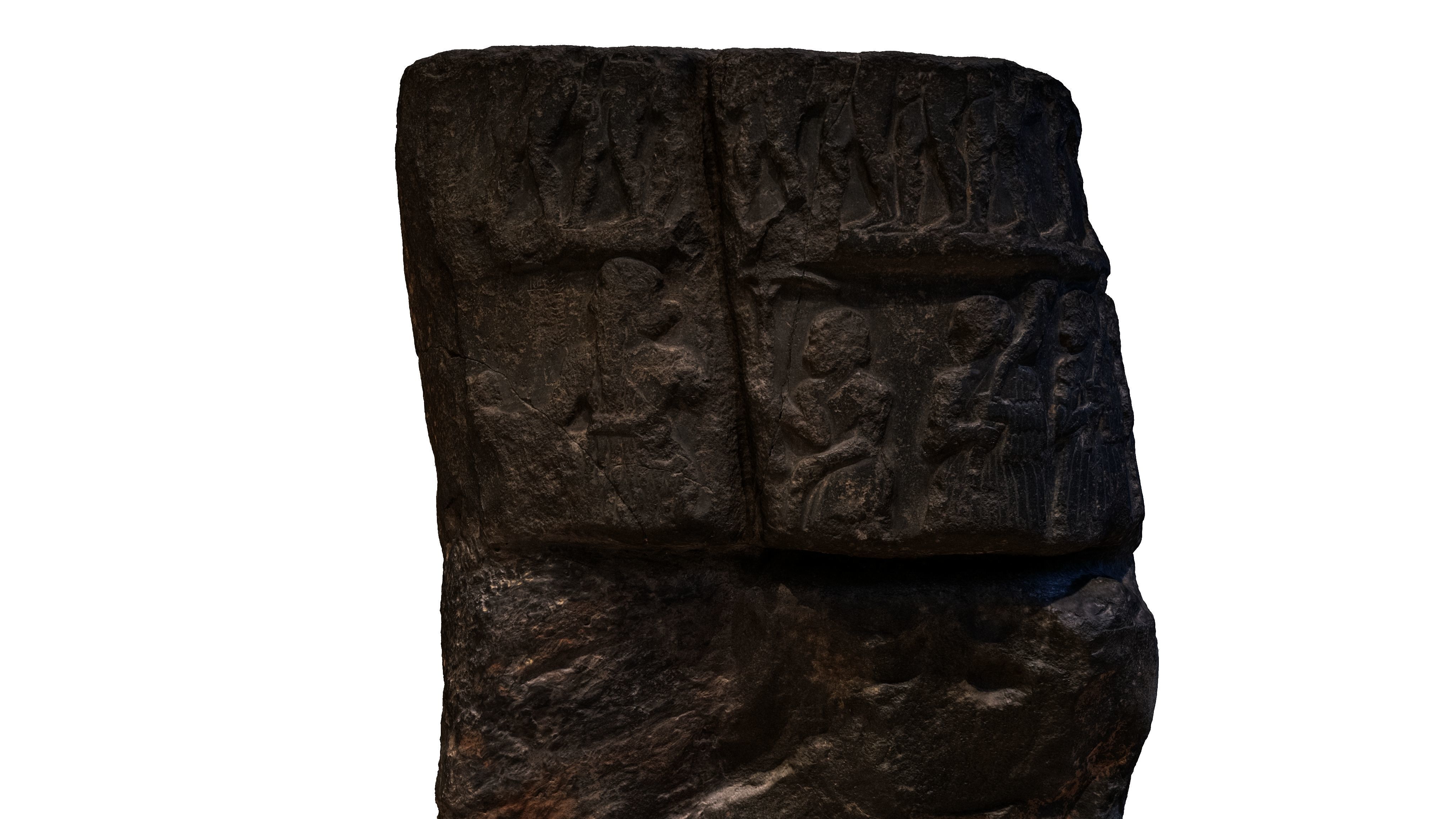 ASSYRIAN - VICTORY STELE OF SARGON KING OF AKKAD Low-poly 3D model_14