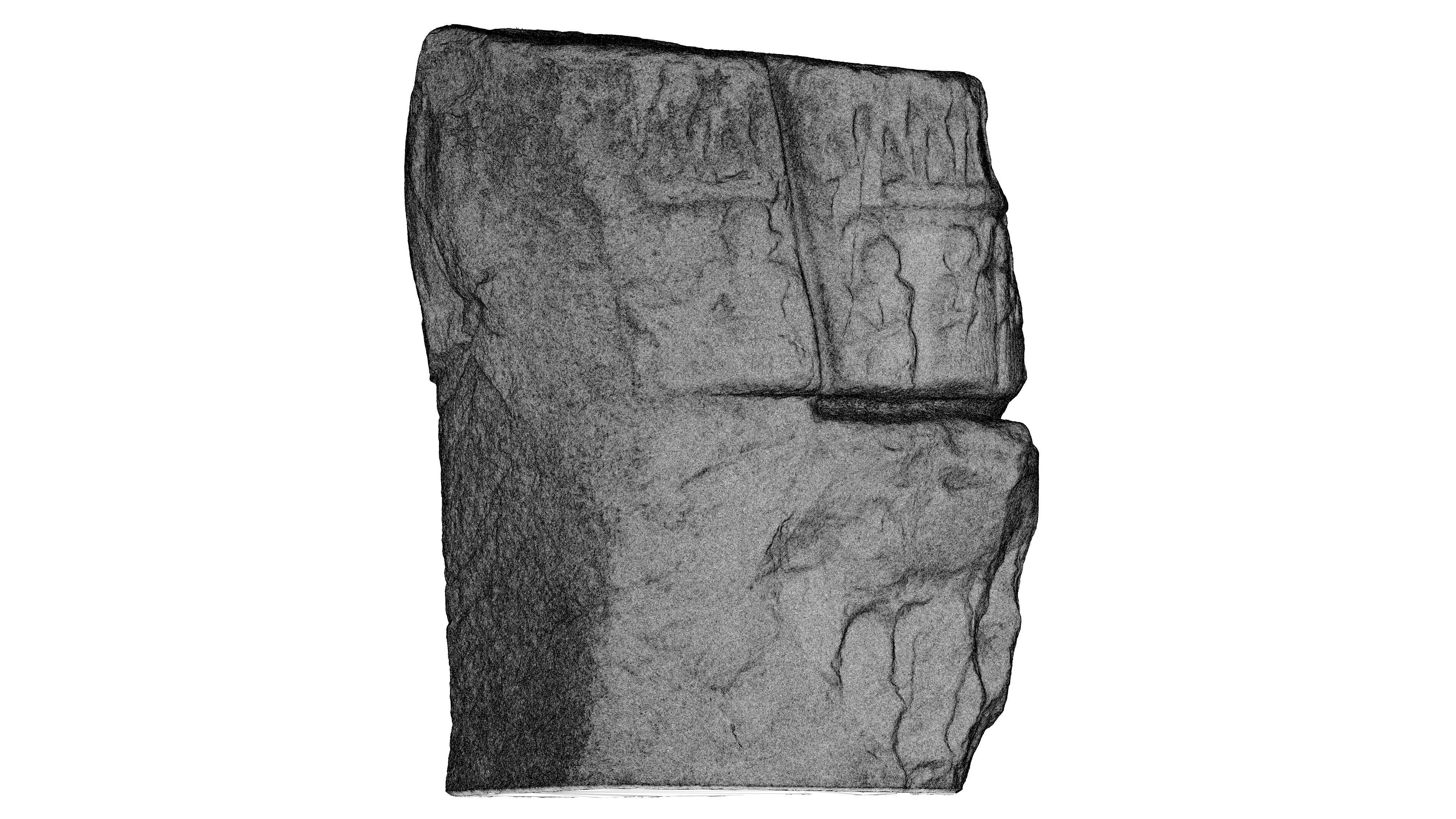 ASSYRIAN - VICTORY STELE OF SARGON KING OF AKKAD Low-poly 3D model_33